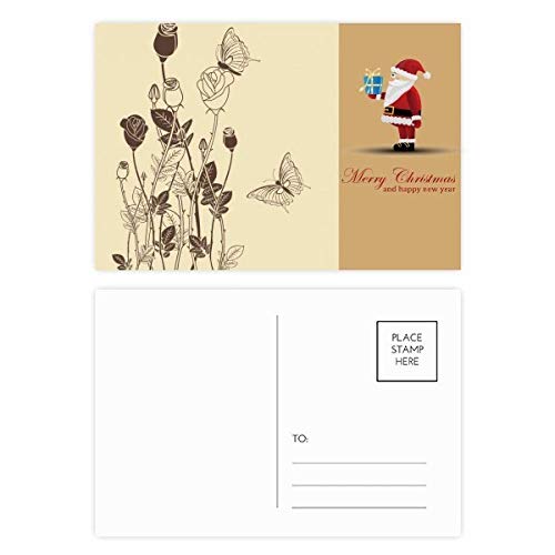Cartes postales papillons roses de haute qualité en lot de 20