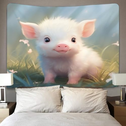 Couverture murale cochon 3D solution sans trou pour masquer les defauts du mur - 4