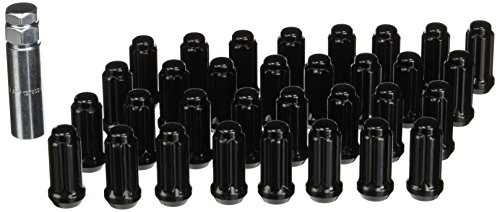 Gorilla Automotive 26195BC Black 9/16 Thread Size Small Diameter Duplex Acorn Chrome 5 Lug Kit