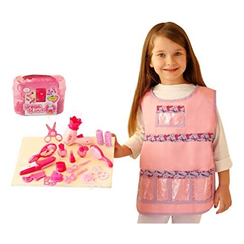 Children's Hair Stylist Role Play Costume and accessory Set Kids Girls (Full Set (20 Pieces)) Cover