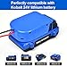 Fiihio for Power Wheel Adapter Compatible with Kobalt 24V, Dock Battery Adapter with Fuse,14 Gauge Wire Power Tool Converter for RC Toys,Robotics, DIY Car Appliances, 1 Pack-Blue (No Battery)
