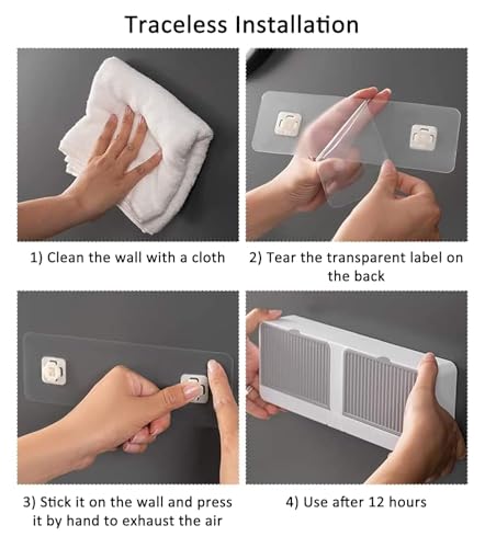 Image of SAHAJ Enterprise Plastic Creative Wall Mounted Double Bar Bathroom Soap Box Holder Soap Dish with Drainage Box Soap Box with Lid Single, Double Grid Soap Draining Rack (1, 2 Lid)