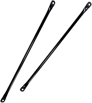 Garden Swing Hanging Rod, Swing seat Replacement Load-Bearing Hanging arm, Round Metal Rod, Swing Set Crossbar. 2 Pieces, Black Metal 80.5cm/31.69in