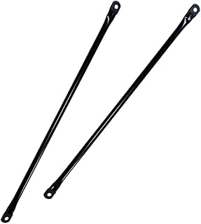 Black Metal Garden Swing Set - 2-Pack Round Metal Swing Boom, 90.5cm/35.63in