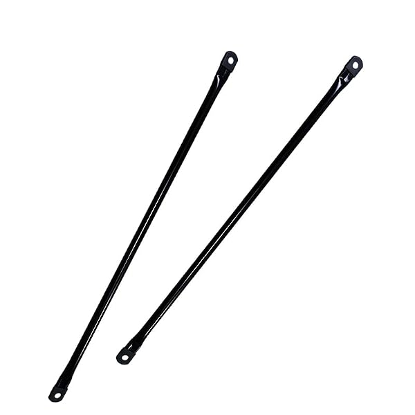 Metal Garden Swing Hanging Rods, Swing Replacement Rods, Round Metal Rods for Garden Swing Seat, Swing Boom, Swing Set Boom, Swing Pole. 2-Pack, Black (75.5cm/29.72in) by ZSHIYUIO - Used condition - US$32.29