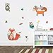 Pegatinas De Pared De Zorro De Animal De Estilo Indio Para Habitación De Niños, Sala De Estar, Dormitorio, Papel Tapiz Autoadhesivo, Pegatina 25X74Cm
