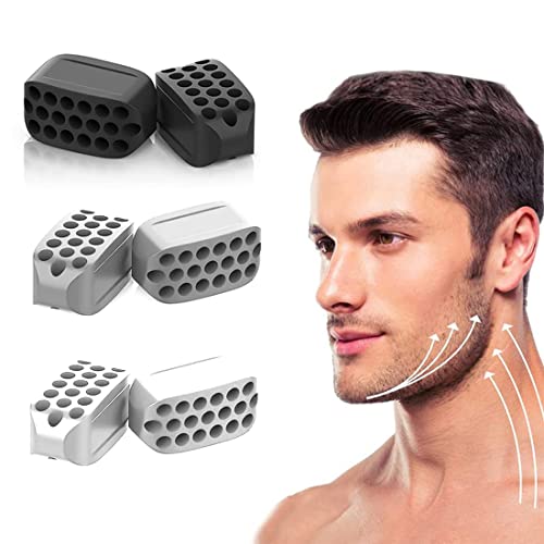 Entrenamiento de mandíbula para hombres, 6Pcs de ejercitador de mandíbula, entrenamiento de mandíbula, cuello de mandíbula, entrenador de músculos de línea de mandíbula para hombres y mujeres