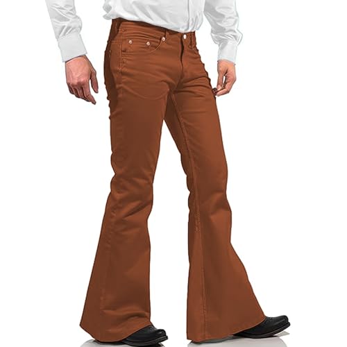 70s Disco Pants for Men Relaxed Fit Bell Bottom Jeans Pants Classic Vintage Stretch Slim Fit Flared Denim Jeans2