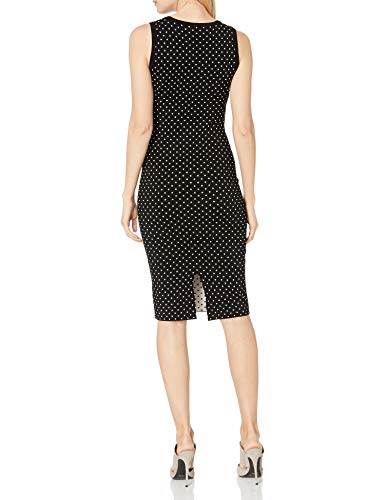 Milly Women's Micro Dot Fitted Dress, Black/White, M #TOP1