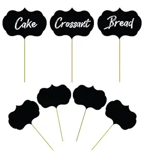 SVM CRAFT Chalkboard Cupcake Picks Cake Toppers -50 Pieces- Cheese Markers Buffet Labels for Charcuterie Board Food Tags Toothpick Signs for Wedding Birthday Party Table and Dinner Decorations Supplies
