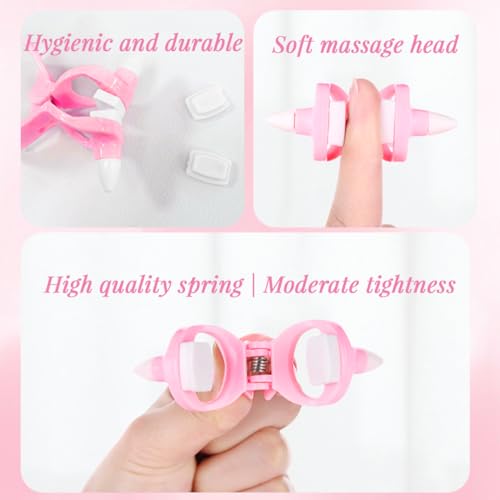QOMJUFA 3 Stücke Nose Shaper, Nasenclip Nose Clip Sicherheit Silikon Nasenklammer Beauty Clips, Nase Heben Clips Nasen Massagegeräte für Damen mit Breite Nase