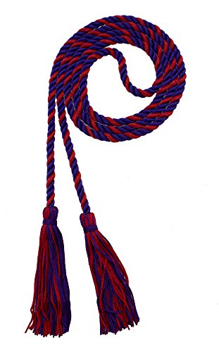Image of Graduation Honor Cord - Purple /RED - Every School Color Available - Made in USA