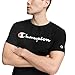Champion mens Classic T-shirt, Classic Script T Shirt, Black-y06794, X-Large US