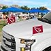 FANMATS 61856 Arizona Cardinals Ambassador Car Flags - 2 Pack Mini Auto Flags, 4in X 6in, Perfect for Hood or Trunk