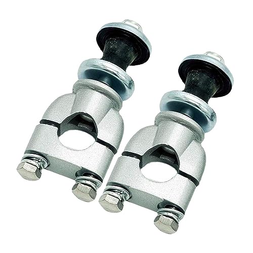 Fixation pour guidon de moto 7/8 pouces 22 mm argent rehausseur pontet collier universel