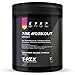 Produktbild T-Rex Pre Workout, Getränkepulver Energy Drink mit Creatin Monohydrat, Bcaa, Arginin, Beta Alanin und Vitaminen - Pre-Workout Energie und Masse - Koffeinfrei, 250 g mit Orangen-Pfirsich-Geschmack