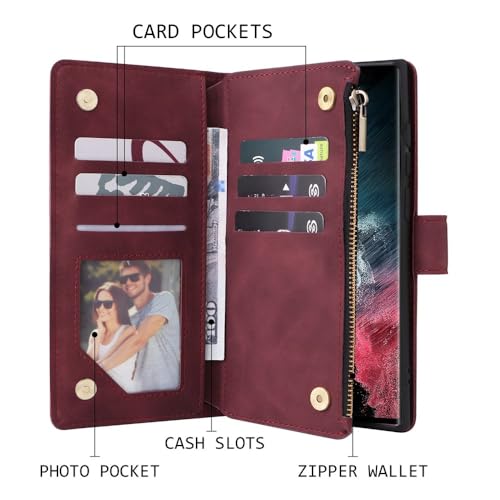 Étui cuir Samsung Galaxy S25 Edge bordeaux idéal pour vos déplacements professionnels et sorties - 4