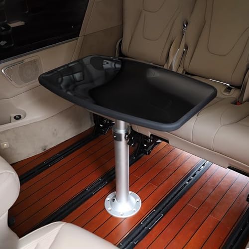 Premium RV Dinette Table - Rectangular Solid Wood Tabletop, Liftable & Removable Design, Perfect for Home Office, Outdoor Camping, and Picnics (White)