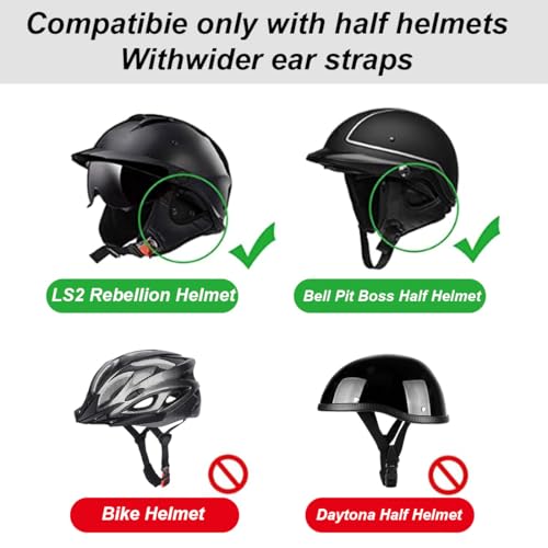 DIFLAX Ohrenschützer, abnehmbarer Helm, Ohrenschützer, Windschutz, Fahrrad-Set, passend für jeden Helm, Schwarz