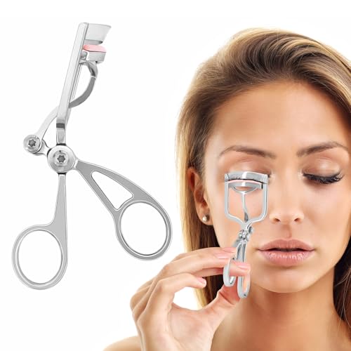Luxurious Eyelash Curler Professional Eyelash Curlers Long Lasting Lash Curl Eye Opening Voluminous Lashes Curler Heavy Duty Zinc Alloy (Silver)