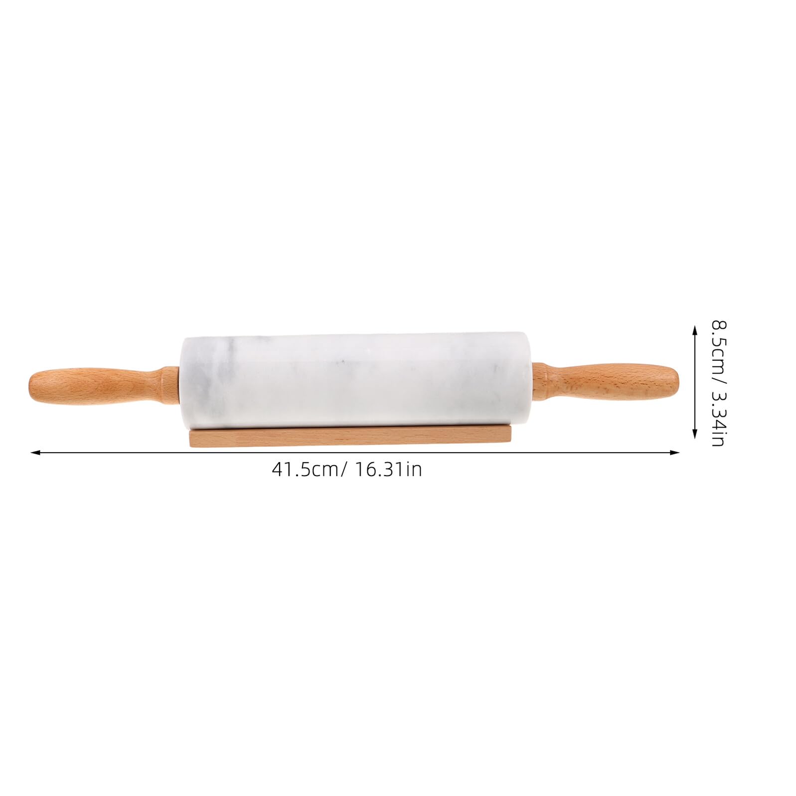3 Piezas Rodillos de Mármol para Masa Rodillo de Cocina Antiadherente de Alimenticio Ergonómico para Pasta Pizza Pasteles y Pan Hogar
