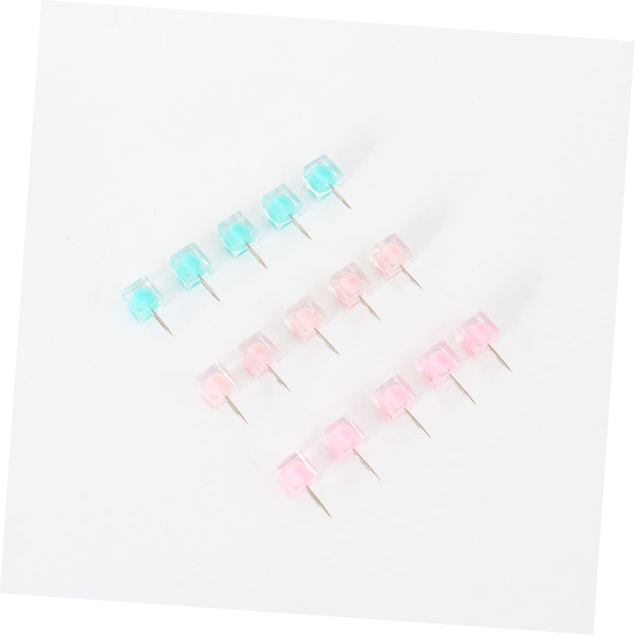 Gadpiparty Chinchetas Coloridas De Pinchos De Multifuncionales para Fotos Pared Tableros De Corcho Y Avisos con Cabeza Cuadrada Y Brillantes 40 Piezas X 5