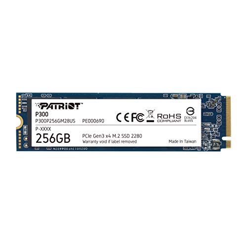 SSD Patriot P300 M.2 PCIe Gen 3 x4 NVMe 256Go composant de mise à niveau PC fixe et portable