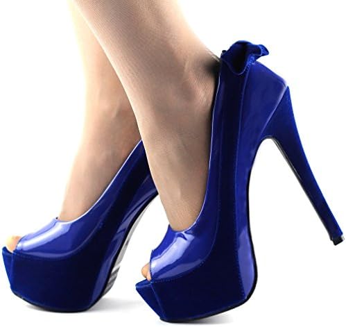 SHOW STORY Evening Club Party Bridesmaids Dress Prom Shoes,LF80805BU36,5US,Blue | Image 2