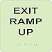GADA103BK National Marker Glow Exit Ramp Up BRAILLE Sign
