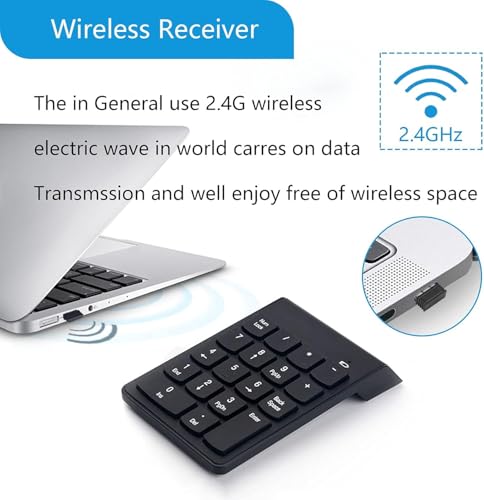 JUTOSU ワイヤレステンキー 2.4G ワイヤレス レシーバー付属 超薄型 18キー 非連動テンキー 5000万回耐久 多機種対応 の商品画像 4