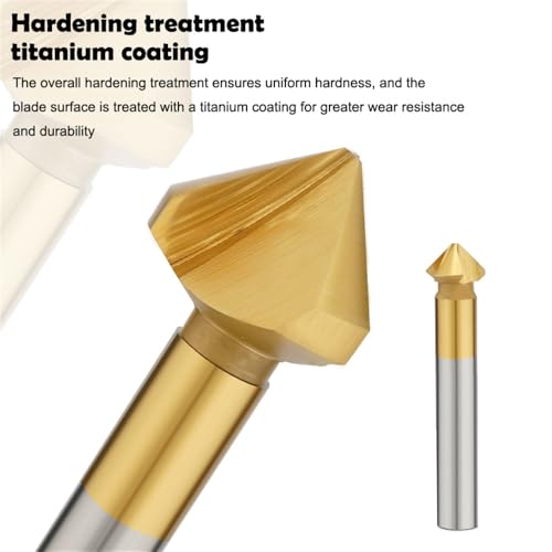 Image of Milling Cutter Chamfer Endmills Tool CNC Maching 3 Flute 90 Degree Milling Reamer M35 Hardness Steel Metel Cutter HSS-Co Set 7PCS