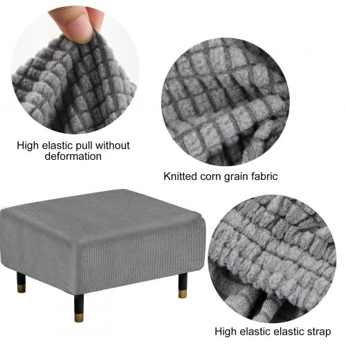 rivestimento per sgabello, quadrato, protezione universale per divani e pouf (80-100 cm)