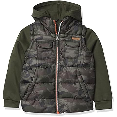 IXtreme Boys' Midweight Vest 2fer Jacket Transitional, Olive Camo, 8 Cover
