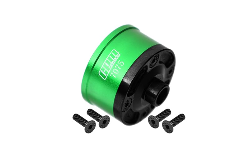 Medium Carbon Steel+Aluminum 7075-T6 Front Or Middle Or Rear Diff Case for Traxxas 1/8 4WD Sledge Monster Truck 95076-4 Upgrade Parts - Green
