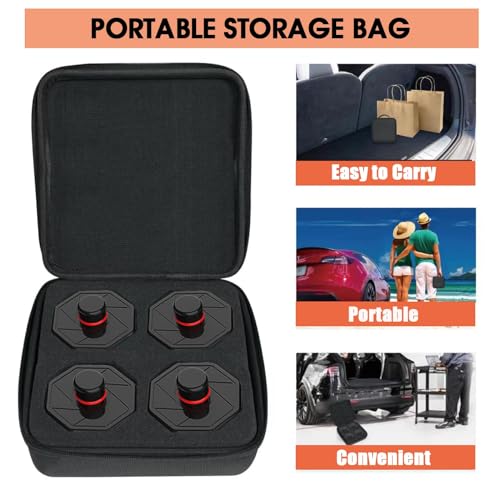 Image of Big RED ATSLS001R-1 Lifting Jack Pads (4) for Tesla Models 3 /S /X /Y: Enhanced Durability and Non-Slip Grip, Safely Lift /Secure Your Tesla, Protects Battery, Chassis, Paint
