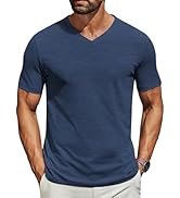 COOFANDY Men's T Shirts Short Sleeve Classic V Neck T-Shirt Casual Summer Basic Tee Shirt