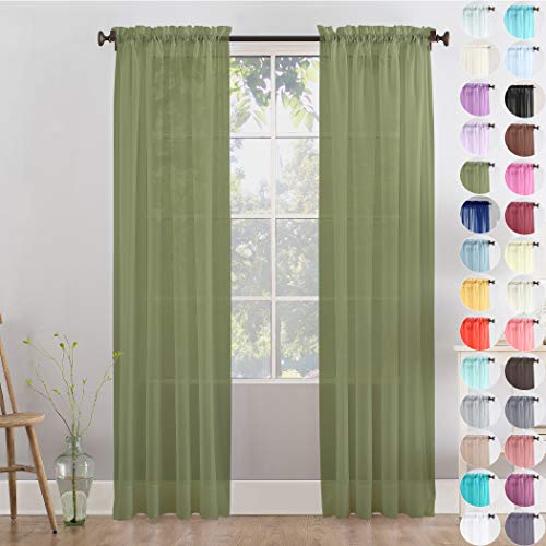 Megachest Woven Voile Slotted Panel(1 Inch+3 Inch). Buy One Panel Get One Free. 56 Inch wide x 90 Inch Drop (moss) - Image 2