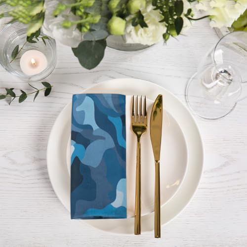 Servilletas de Tela Camuflaje Azul Set x6 50.5x50.5 cm miniatura 6