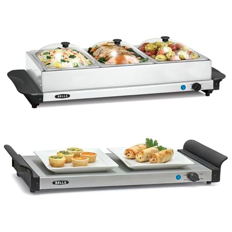 BELLA 4.5 Quart Triple Electric Buffet Server Cover