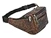KOMALC Premium Buffalo Leather Fanny Pack Waist Multifunction Hip Bum Bag Travel Pouch for women and men- Adjustable with Multiple Pockets & Sturdy Zippers Ideal for travel Hiking Running And Cycling