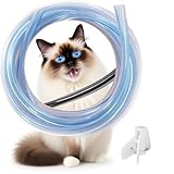 Menetop ペット 犬 猫 コード 嚙み防止 ペット コードカバー 猫 ペット ケーブルカバー 猫 対策 コード保護カバー コードプロテクター 配線カバー 内径9mm 厚み2mm ケーブルクリップ付き 簡単に取付(300CM-PVC)