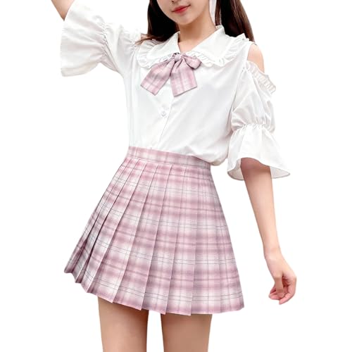 [Joyasslly] JK  RXv 傫TCY o ZNV[ `FbN XN[ ㉺Zbg Z[[ h w t ZbgAbv ~jXJ[g v[cXJ[g (zCgƃsN, M)