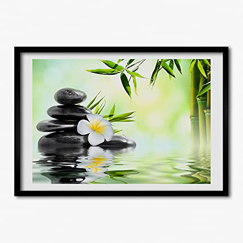 Cadre en bois moderne Tulup cadre MDF photo 70x50 cm orchidée et bambou
