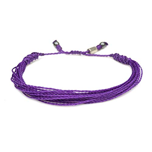 Purple Awareness Bracelet for Testicular Cancer, Pancreatic Cancer, Alzheimer's, Cystic Fibrosis, Lupus, Fibromyalgia, Anti-Bullying