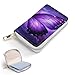 SEBNATAL Fashion Credit Card Holder Wallet for Daily Use, Compact Purple Butterfly Art Leather Case Purse with Metal Zipper