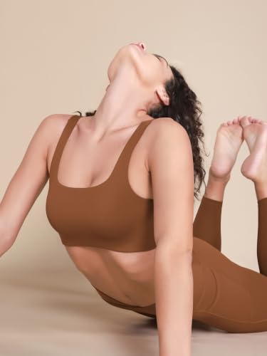 Image of ODODOS Square Neck Sports Bra for Women Wirefree Non Padded Yoga Tank Workout Crop Tops