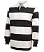 Charles River Apparel Mens Classic Rugby Shirt, Black/White, XX-Large US