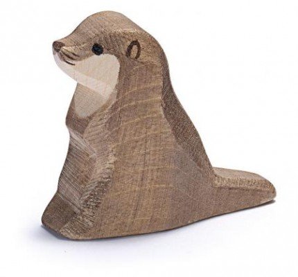 Petite loutre de mer Ostheimer figurine bois animaux marins jouet waldorf