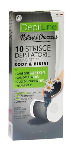 Fornor Megaplast Aktivkohle Enthaarungsstreifen 14414, 10 Stück