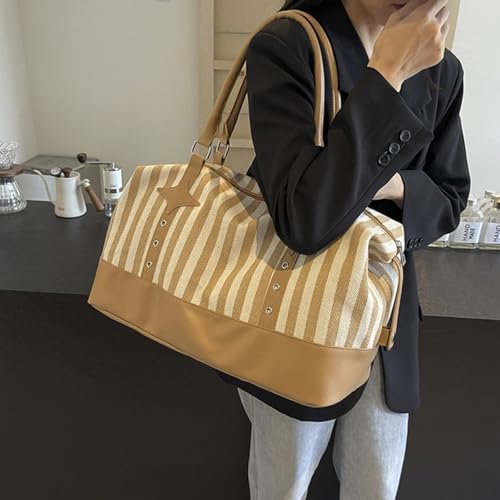 Roomy Weekenders Bag With Interior Compartments Practical Canvas Shoulder Handbag For Sports Gears Casual Daily Use Gym For Sports Essential3